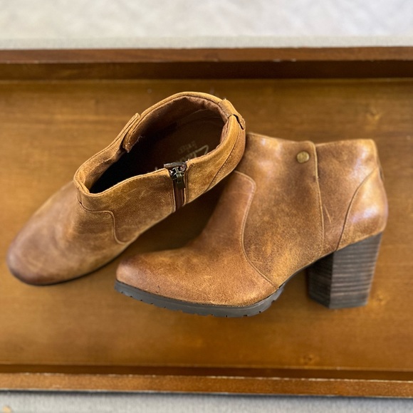 Clarks Indigo brown leather booties - Picture 3 of 5